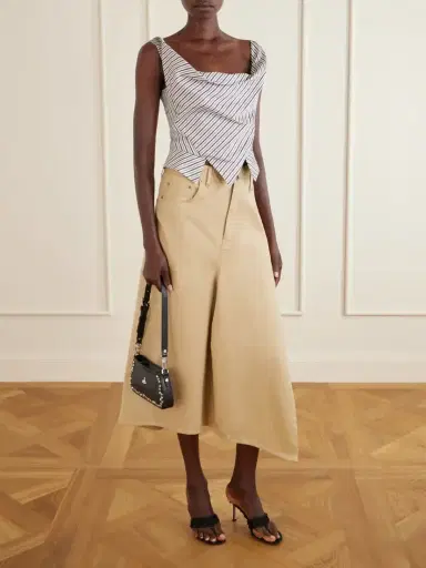 Vivienne Westwood Sunday Asymmetric Striped Cotton-poplin Blouse | Thumbnail 2 Vivienne Westwood Sunday Asymmetric Striped Cotton-poplin Blouse | Thumbnail 2