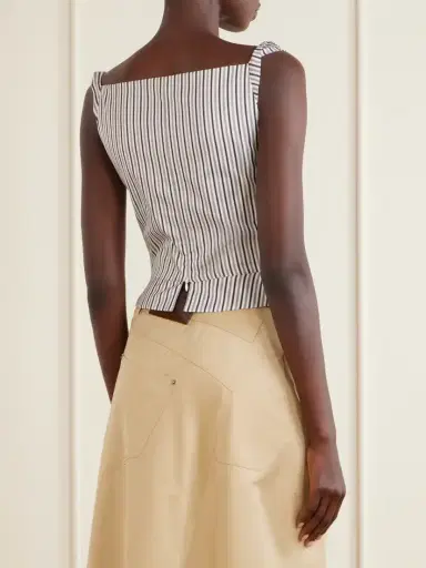 Vivienne Westwood Sunday Asymmetric Striped Cotton-poplin Blouse | Thumbnail 3 Vivienne Westwood Sunday Asymmetric Striped Cotton-poplin Blouse | Thumbnail 3