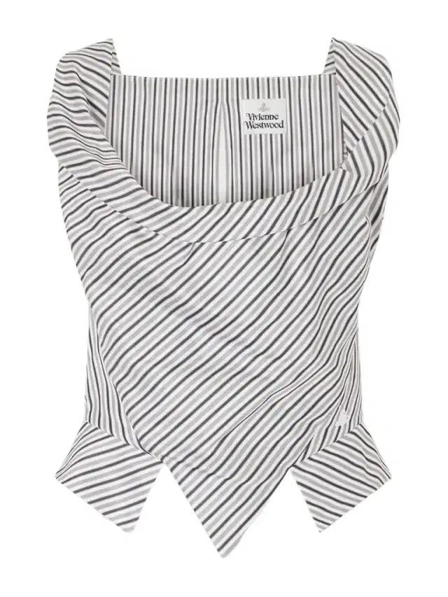 Vivienne Westwood Sunday Asymmetric Striped Cotton-poplin Blouse