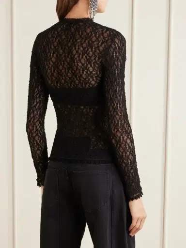 Isabel Marant Brany Scalloped Stretch-lace T-shirt | Thumbnail 4 Isabel Marant Brany Scalloped Stretch-lace T-shirt | Thumbnail 4