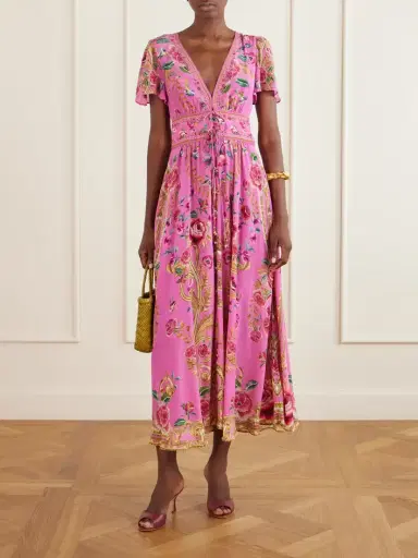 Camilla Embroidered Printed Silk Maxi Dress | Thumbnail 2 Camilla Embroidered Printed Silk Maxi Dress | Thumbnail 2