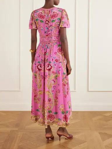 Camilla Embroidered Printed Silk Maxi Dress | Thumbnail 3 Camilla Embroidered Printed Silk Maxi Dress | Thumbnail 3