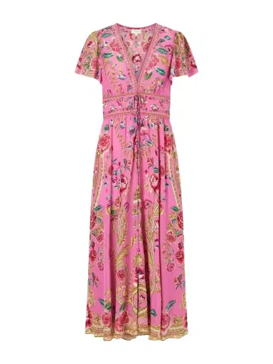 Camilla Embroidered Printed Silk Maxi Dress | Thumbnail 1 Camilla Embroidered Printed Silk Maxi Dress | Thumbnail 1