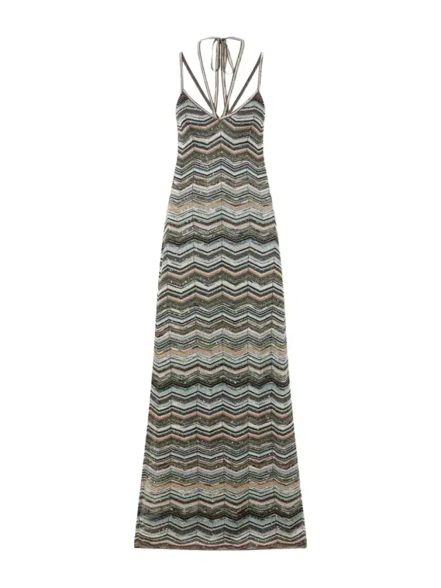 Missoni Striped Metallic Crochet-knit Maxi Dress