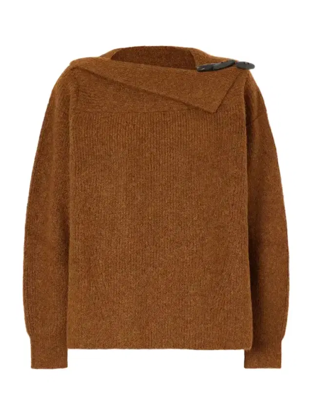 Isabel Marant Thais Button-detailed Ribbed Alpaca Wool-blend Sweater