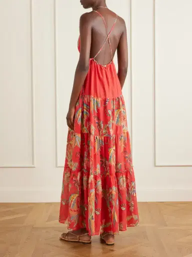 Etro Ruffled Printed Cotton Maxi Dress | Thumbnail 3 Etro Ruffled Printed Cotton Maxi Dress | Thumbnail 3
