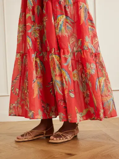 Etro Ruffled Printed Cotton Maxi Dress | Thumbnail 5 Etro Ruffled Printed Cotton Maxi Dress | Thumbnail 5