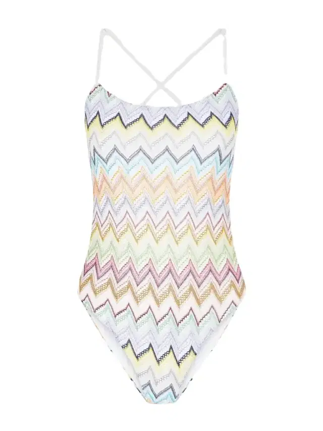 Missoni Striped Crochet-knit Swimsuit