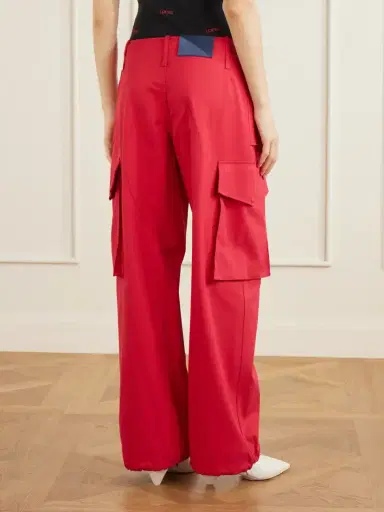 Loewe Belted Pleated Cotton And Silk-blend-gabardine Cargo Pants | Thumbnail 3 Loewe Belted Pleated Cotton And Silk-blend-gabardine Cargo Pants | Thumbnail 3