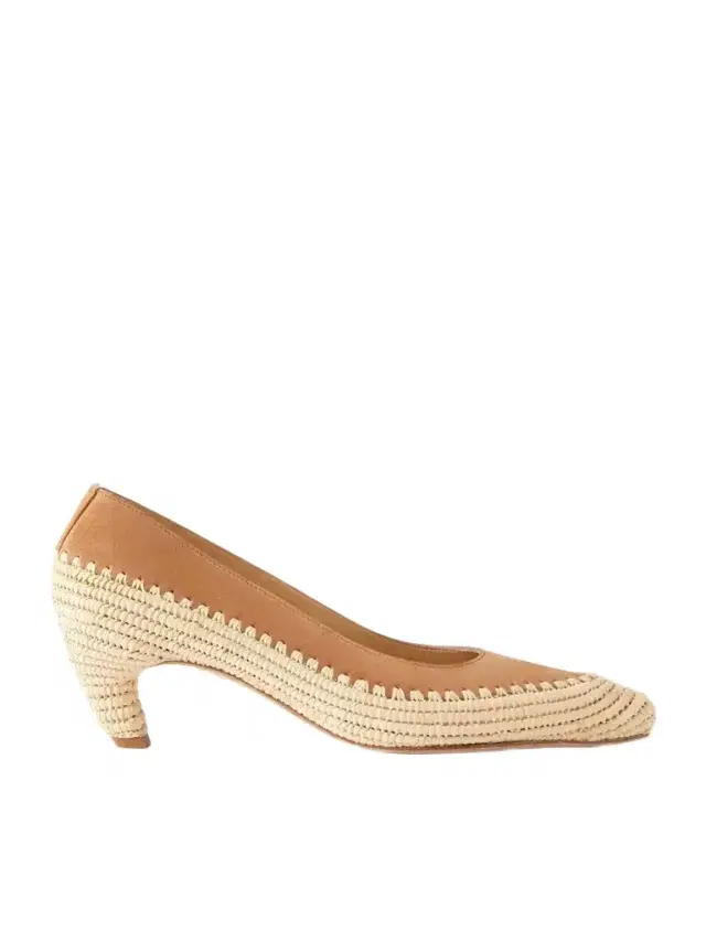 Gabriela Hearst Peggy 50 Crocheted Suede Pumps