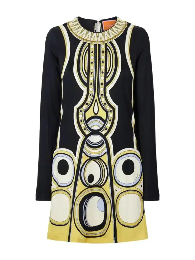 La DoubleJ Slinky Printed Jersey Mini Dress