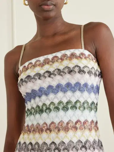Missoni Striped Metallic Crochet-knit Mini Dress | Thumbnail 4