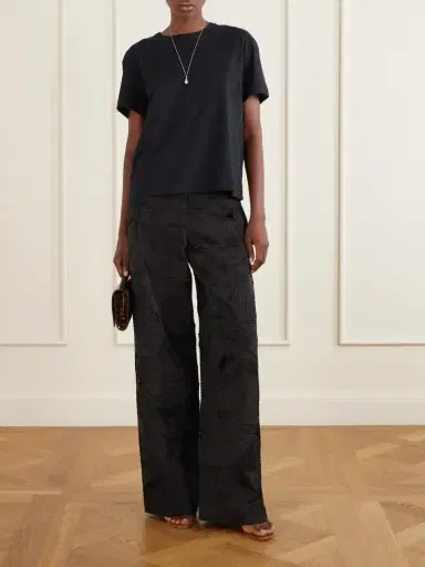 Ulla Johnson Carine Crinkled-satin Flared Pants | Thumbnail 2 Ulla Johnson Carine Crinkled-satin Flared Pants | Thumbnail 2