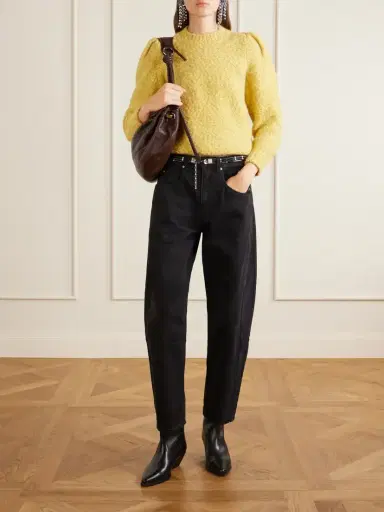 Isabel Marant Emma Gathered Wool-blend Bouclé Sweater | Thumbnail 2 Isabel Marant Emma Gathered Wool-blend Bouclé Sweater | Thumbnail 2