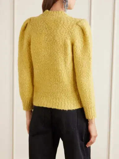Isabel Marant Emma Gathered Wool-blend Bouclé Sweater | Thumbnail 4 Isabel Marant Emma Gathered Wool-blend Bouclé Sweater | Thumbnail 4