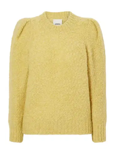 Isabel Marant Emma Gathered Wool-blend Bouclé Sweater | Thumbnail 1 Isabel Marant Emma Gathered Wool-blend Bouclé Sweater | Thumbnail 1