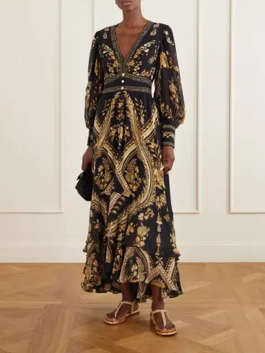 Camilla Embroidered Printed Silk-crepe Maxi Dress | Thumbnail 2 Camilla Embroidered Printed Silk-crepe Maxi Dress | Thumbnail 2
