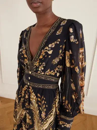 Camilla Embroidered Printed Silk-crepe Maxi Dress | Thumbnail 4 Camilla Embroidered Printed Silk-crepe Maxi Dress | Thumbnail 4