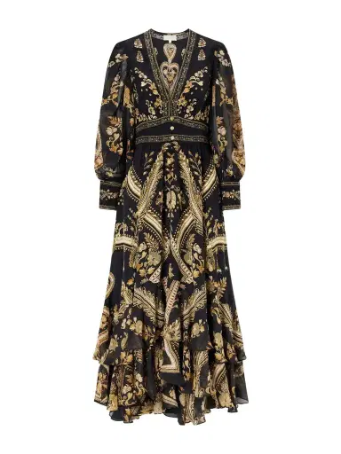Camilla Embroidered Printed Silk-crepe Maxi Dress | Thumbnail 1 Camilla Embroidered Printed Silk-crepe Maxi Dress | Thumbnail 1
