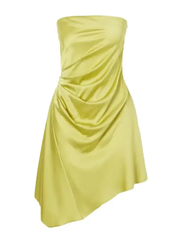 Staud Adriana Ruched Silk-blend Satin Mini Dress