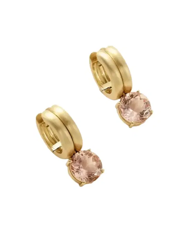 Irene Neuwirth Heroic 18-karat Gold Morganite Earrings