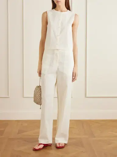 Theory Cotton-poplin Wide-leg Pants | Thumbnail 2 Theory Cotton-poplin Wide-leg Pants | Thumbnail 2