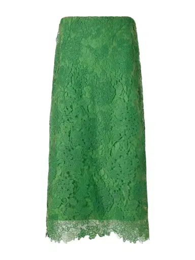 Carolina Herrera Guipure Lace-trimmed Mesh Midi Skirt | Thumbnail 1 Carolina Herrera Guipure Lace-trimmed Mesh Midi Skirt | Thumbnail 1