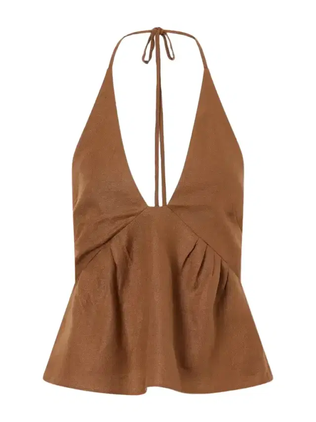 SIR. Freja Linen Halterneck Tank