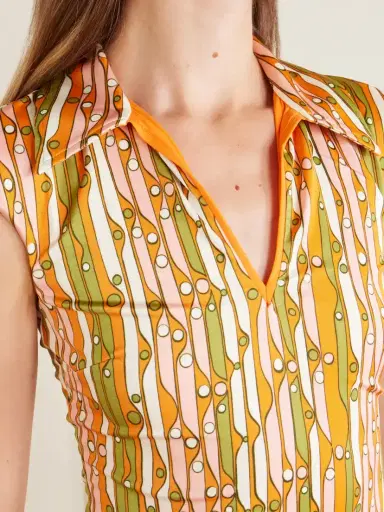 La DoubleJ Printed Stretch-jersey Top | Thumbnail 4