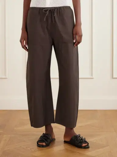 LESET Kyoto Cotton-poplin Low-rise Wide-leg Pants | Thumbnail 3 LESET Kyoto Cotton-poplin Low-rise Wide-leg Pants | Thumbnail 3