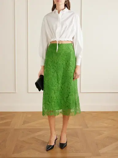 Carolina Herrera Cropped Cotton-blend Blouse | Thumbnail 2 Carolina Herrera Cropped Cotton-blend Blouse | Thumbnail 2