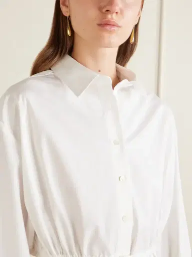 Carolina Herrera Cropped Cotton-blend Blouse | Thumbnail 5 Carolina Herrera Cropped Cotton-blend Blouse | Thumbnail 5