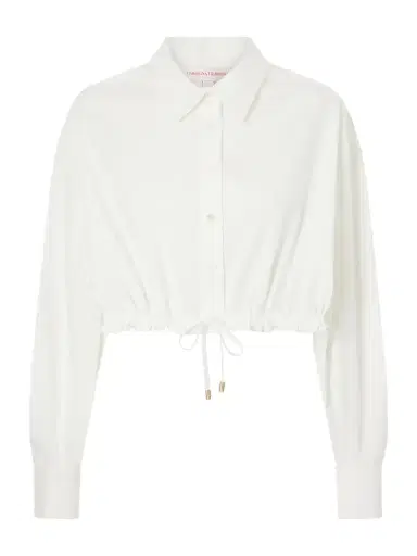 Carolina Herrera Cropped Cotton-blend Blouse | Thumbnail 1 Carolina Herrera Cropped Cotton-blend Blouse | Thumbnail 1