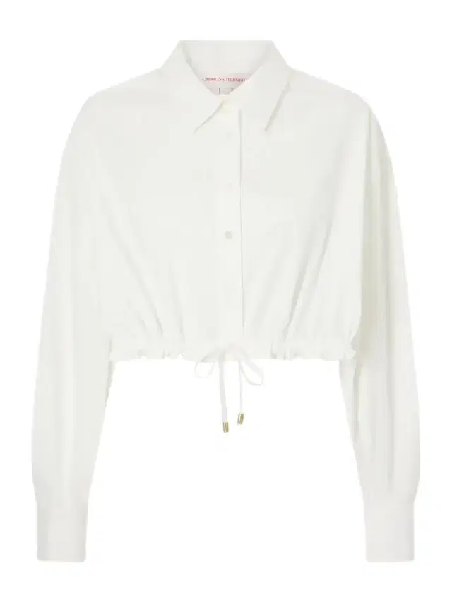 Carolina Herrera Cropped Cotton-blend Blouse