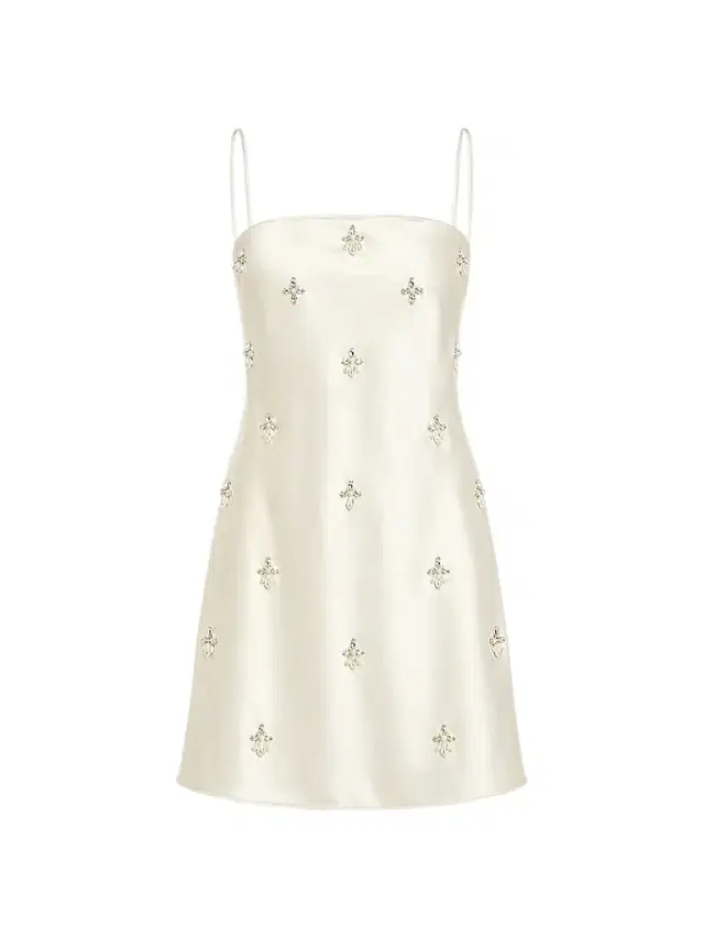 Retrofête Women's Dotty Embellished Satin Mini Dress - Cream