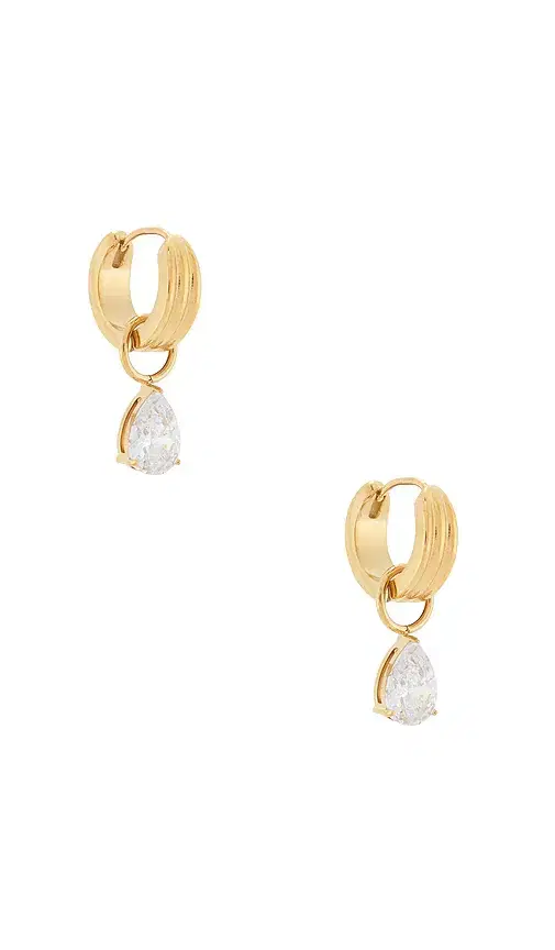 petit moments Teardrop Stone Earrings
