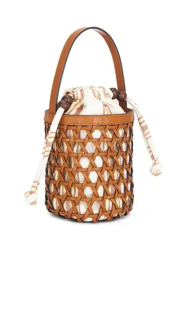 Loeffler Randall Laith Stripe Canvas & Beads Bucket Bag | Thumbnail 4