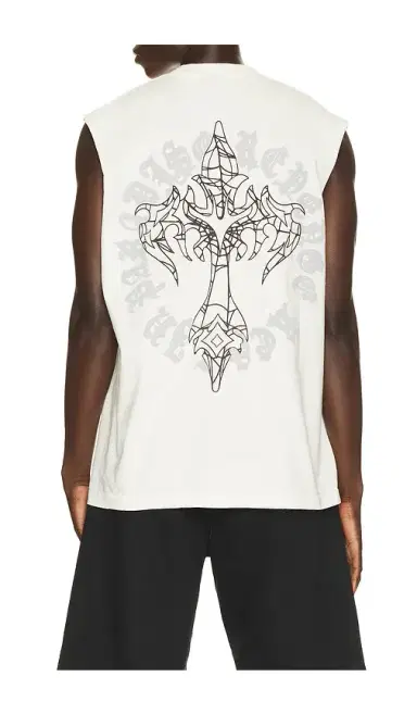 Revenge Web Cross Cut Off Tee | Thumbnail 2