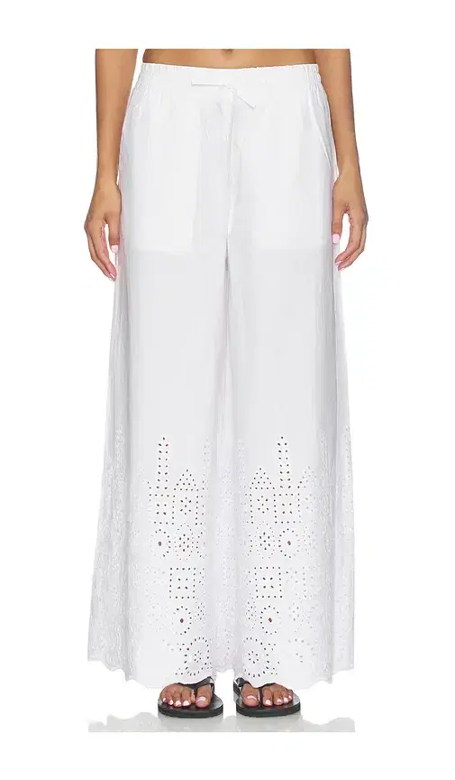 susana monaco Embroidered Wide Leg Pant