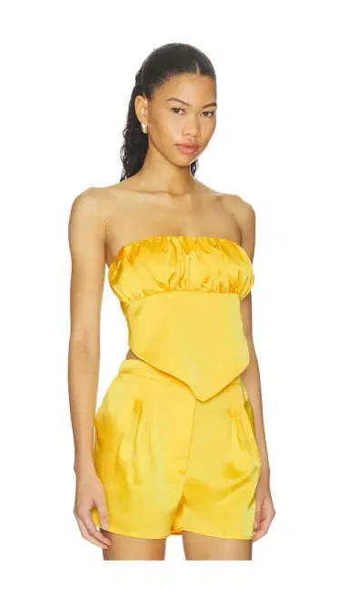susana monaco Satin Scarf Tube Top | Thumbnail 2 susana monaco Satin Scarf Tube Top | Thumbnail 2