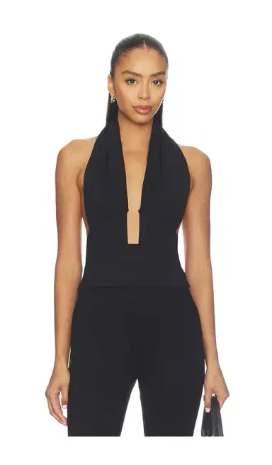 susana monaco Halter Gathered Top | Thumbnail 1