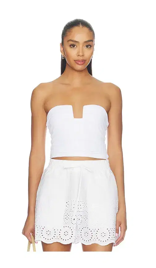 susana monaco Wire Gathered Tube Top
