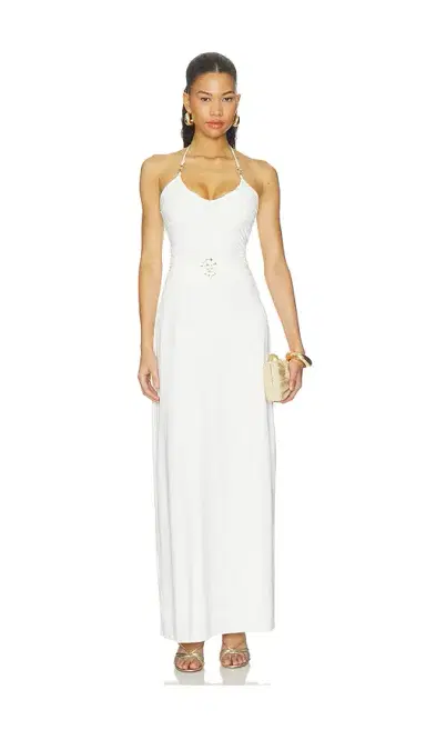 Runaway The Label Nina Ruched Halter Maxi Dress | Thumbnail 1