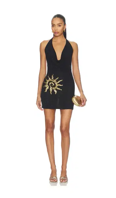 Runaway The Label Yasmina Plunge Cowl Knit Mini Dress | Thumbnail 1