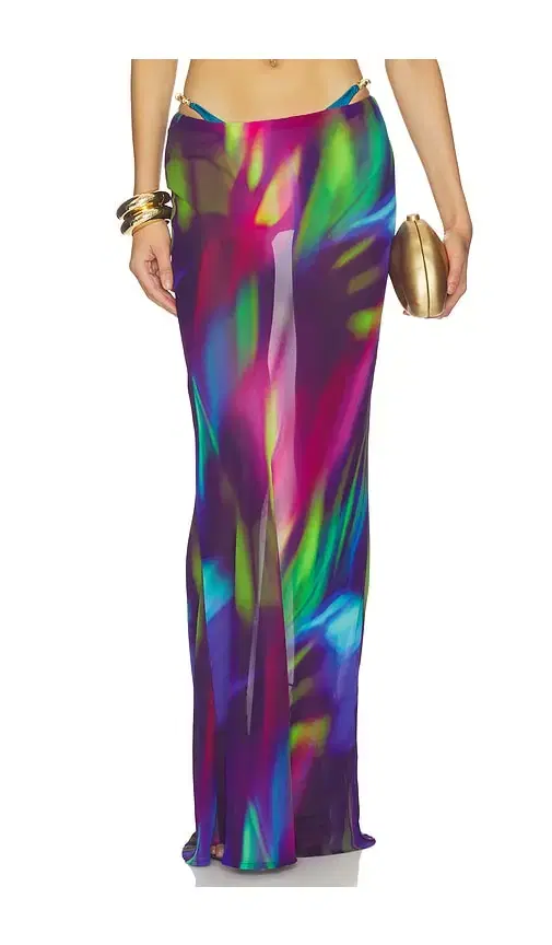 Runaway The Label Cyrus Low Waist Sheer Maxi Skirt