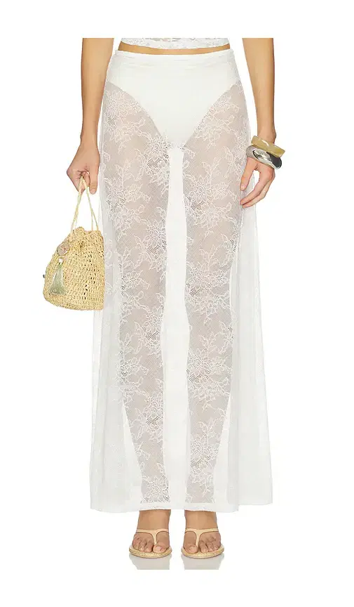 Runaway The Label Jenna Low Waist Lace Maxi Skirt