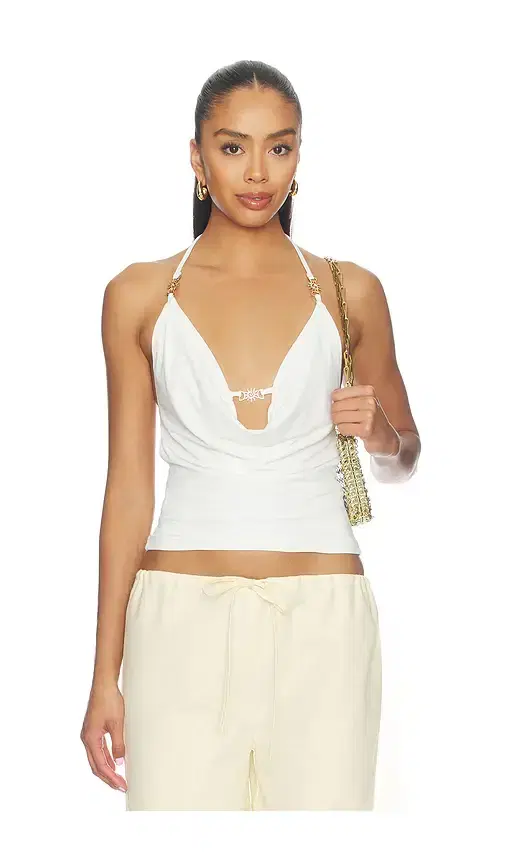 Runaway The Label Livia Halter Cowl Top