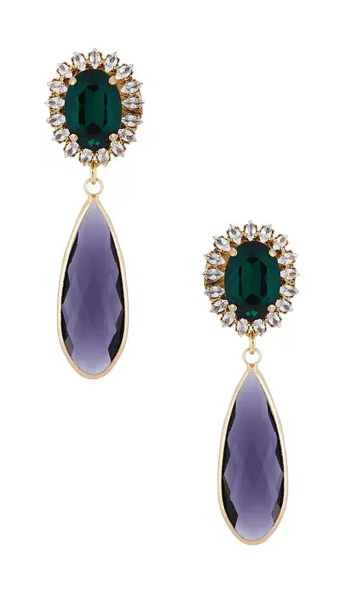 Anton Heunis Stud With Clip Oval & Tear Pendant