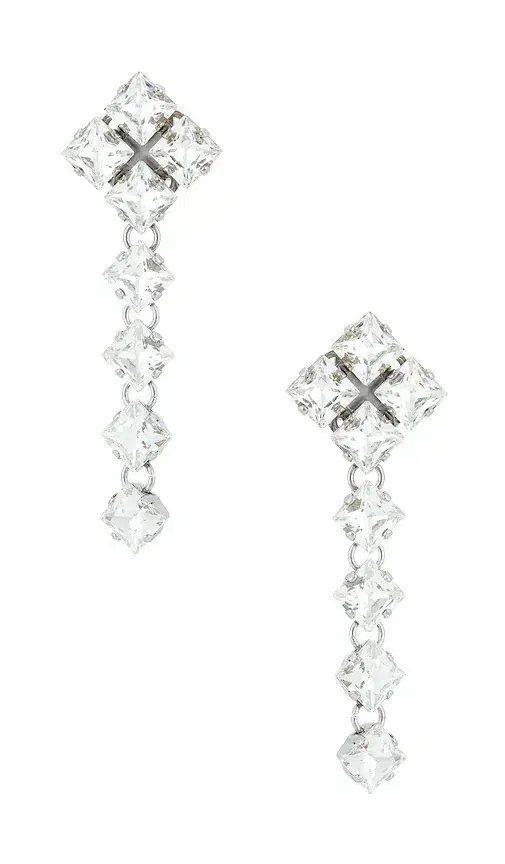 Anton Heunis Omega Clasp Cascade Pixel Earrings