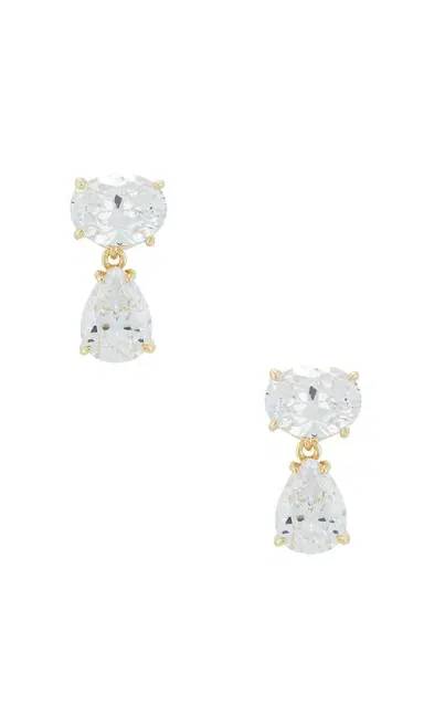 SHASHI Oval Pear Drop Earring | Thumbnail 1